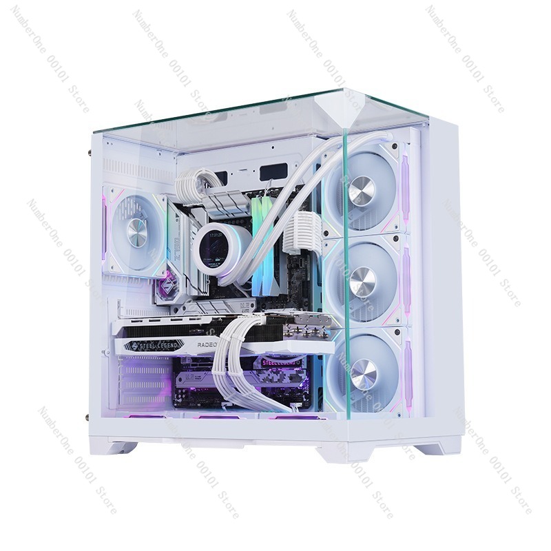 ATXゲーミングPCケース パノラマ強化ガラス 7ファン対応 - Pc Gaming Case のレビューと価格