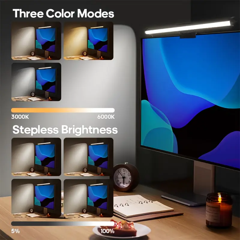 USB給電式LEDモニターライトバー、RGBカラーチェンジ式 - Pc Gaming Rgb のレビューと価格