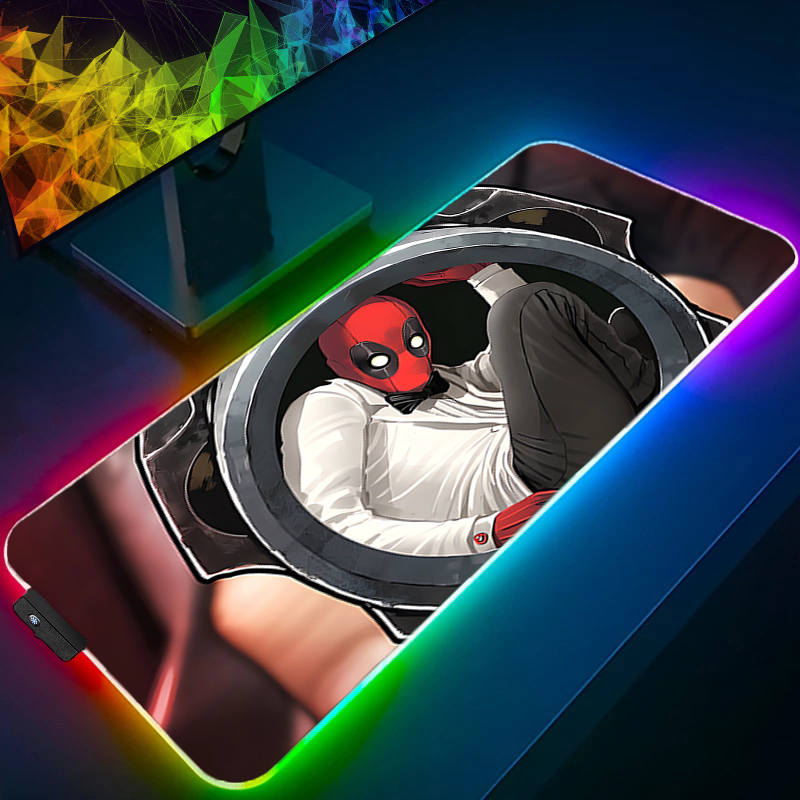 LED マウスパッドゲーミングバックライトロックエッジアニメ - Pc Gaming Rgb のレビューと価格