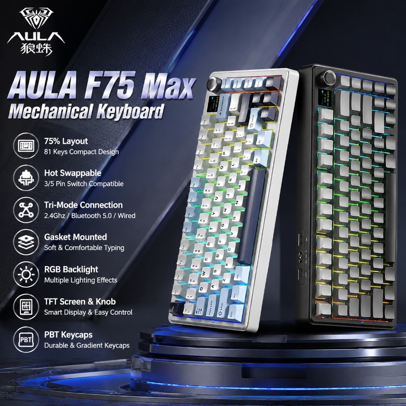 AULA F75 Max メカニカルキーボード 75% レイ - Pc Gaming Rgb のレビューと価格