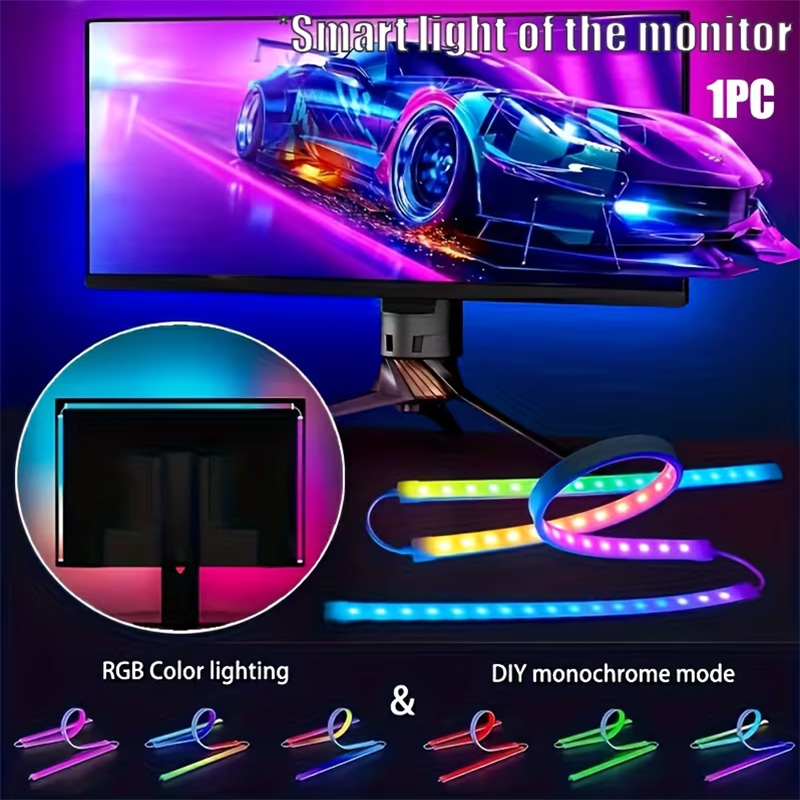 RGB ゲーミングライト ストリップ モニター バックライト - Pc Gaming Rgb のレビューと価格
